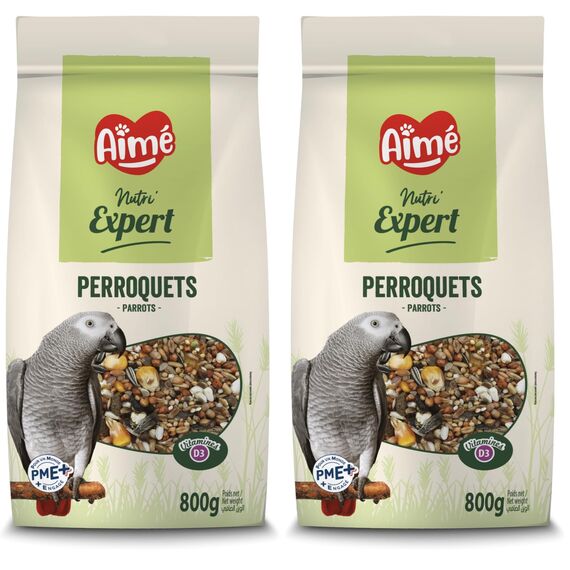 Aime Love Nutri' Balance Expert Futter für Papageien, 800 g (Packung mit 2)
