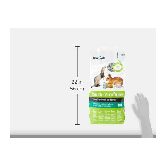 Back 2 Nature Einstreu & Streu (10l) – Hochabsorbierend, aus 99 % Recyclingpapier, weich & sicher für Kaninchen-, Vogel-, Frettchen- & Hamsterkäfige, kompostierbar & frisch duftend Hamstereinstreu