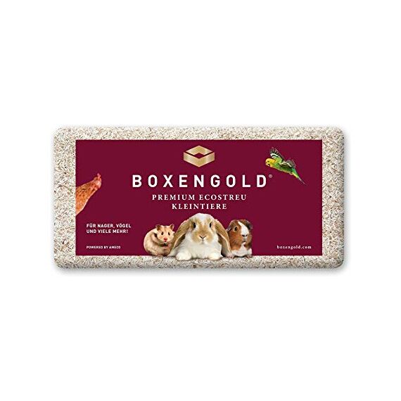 Boxengold Kleintiereinstreu Premium Ecostreu 20 kg – staubfrei, hypoallergen, geruchsbindend, nachhaltig, sparsam für Kleintiere