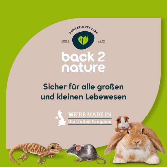 Back 2 Nature Einstreu & Streu (10l) – Hochabsorbierend, aus 99 % Recyclingpapier, weich & sicher für Kaninchen-, Vogel-, Frettchen- & Hamsterkäfige, kompostierbar & frisch duftend Hamstereinstreu