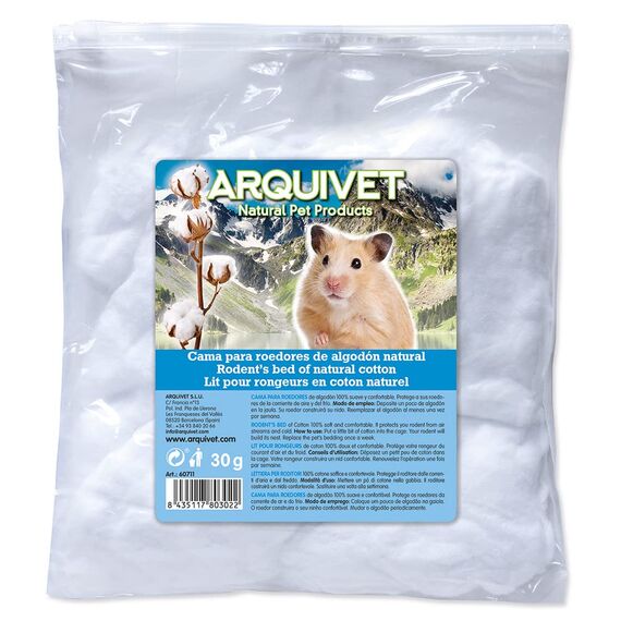 Arquivet 8435117803022 – Baumwolle für Hamsters weiß 30 gr