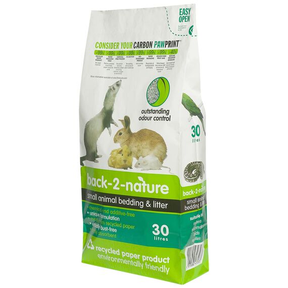Back 2 Nature Einstreu & Streu (10l) – Hochabsorbierend, aus 99 % Recyclingpapier, weich & sicher für Kaninchen-, Vogel-, Frettchen- & Hamsterkäfige, kompostierbar & frisch duftend Hamstereinstreu