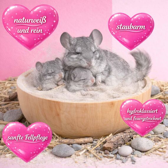SaMore GmbH 25 KG SaMore Chinchillasand Badesand Hamster Degus Rennmäuse hochrein samtweich