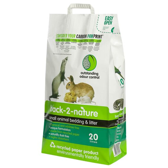 Back 2 Nature Einstreu & Streu (10l) – Hochabsorbierend, aus 99 % Recyclingpapier, weich & sicher für Kaninchen-, Vogel-, Frettchen- & Hamsterkäfige, kompostierbar & frisch duftend Hamstereinstreu