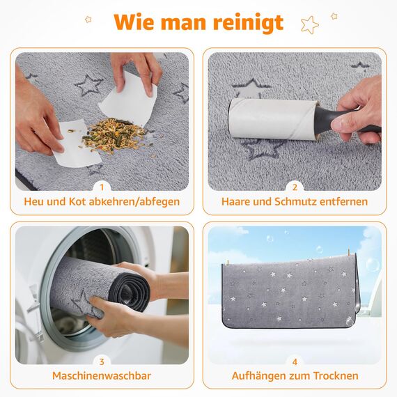 PICK FOR LIFE wasserdichte & Schnell Saugfähige PIPI Pads für Meerschweinchen und Kaninchen - Waschbare Fleece Unterlage für Käfig, Boden, Sofa