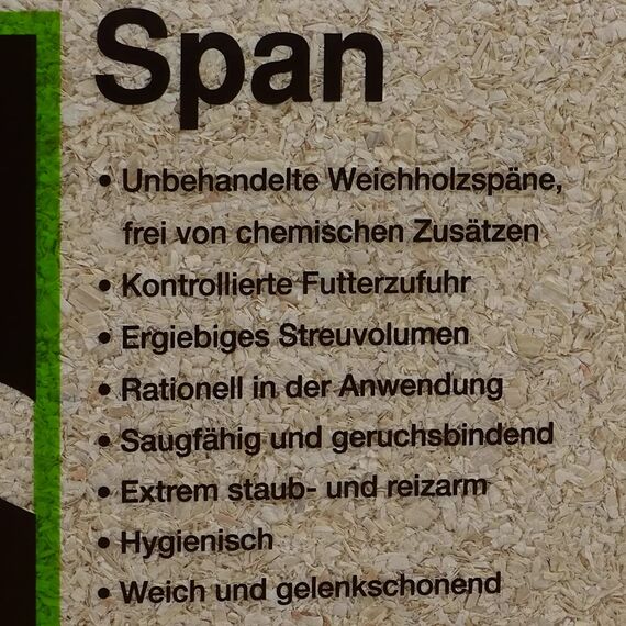 PREMIUMSPAN® PROFI 20 kg Tierstreu Kleintierstreu Tiereinstreu Einstreu Streu Holzspäne Sägespäne Hobelspäne