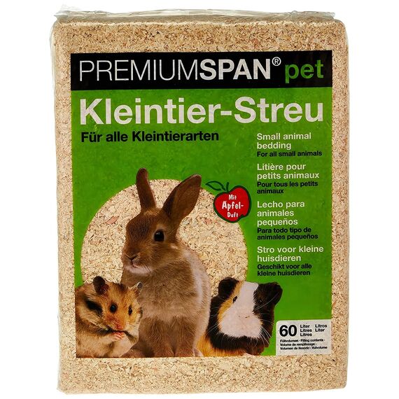 Premiumspan pet Kleintiereinstreu Apfel Aroma 60l - 3,5kg
