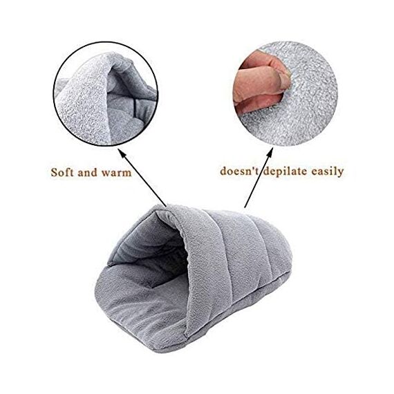 Meerschweinchen Haus Meerschweinchen Zubehoer Kleine Tier Plüsch Höhle Kuschelbett zum Kuscheln Schlafsack für Kaninchen Welpen Haustierhöhle Nest Kissen