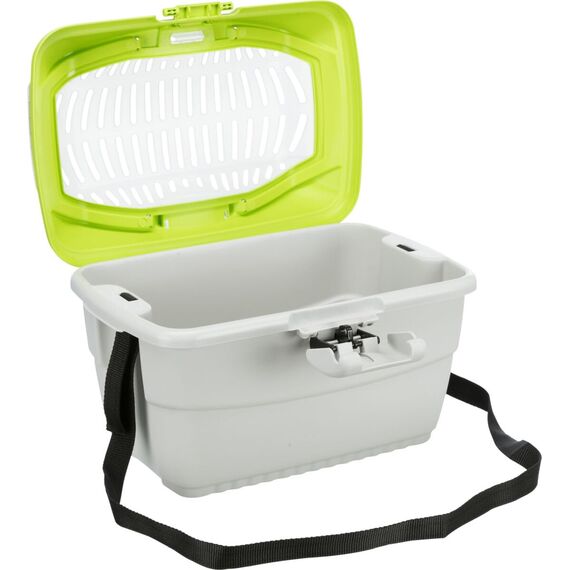 TRIXIE Transportbox Mini-Capri - hellgrau/grün 40 × 22 × 30 cm