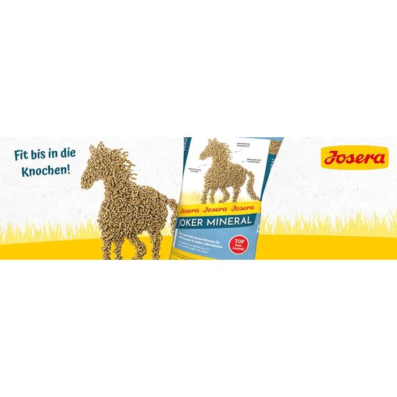 JOSERA Joker Mineral (1 x 15 kg) | Premium Pferdefutter für alle Rassen in jeder Lebensphase | optimale Gesamtlösung | starke Knochen & Gelenke | Mineralfutter Pferde | 1er Pack