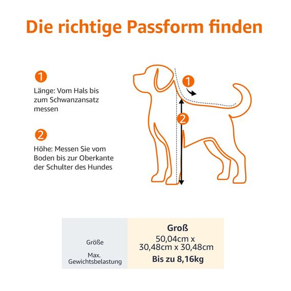 Amazon Basics Haustiertragetasche, weich für Hund, L, schwarz, L 50 x B 30.4 x H 30.4 cm