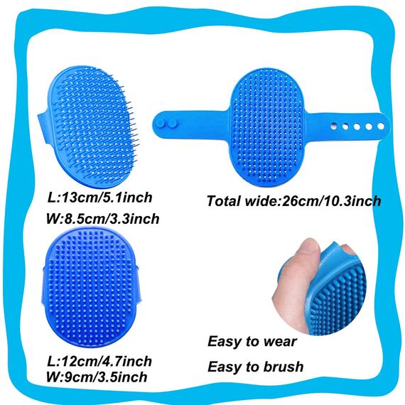 Kaninchen Pflegebürste, Kleines Haustierhaar Bürsten Kit Bürste, Massagebürste Häschen-Nagelknipser Kleines Haustier-Pflegebürsten Kit für Katzen, Welpen, Kaninchen, Hamster(Blau)
