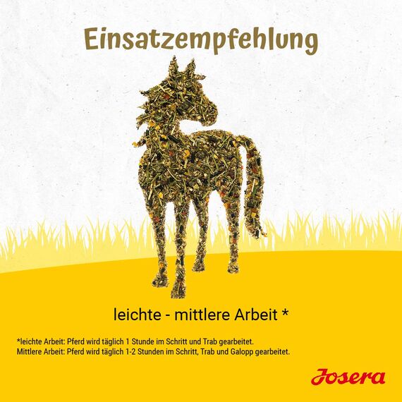 JOSERA Wald & Wiese (1 x 15 kg) | Premium Pferdefutter - das atemwegsunterstützende Kräutermüsli| haferfrei |Stärke- & zuckerreduziert | 1er Pack