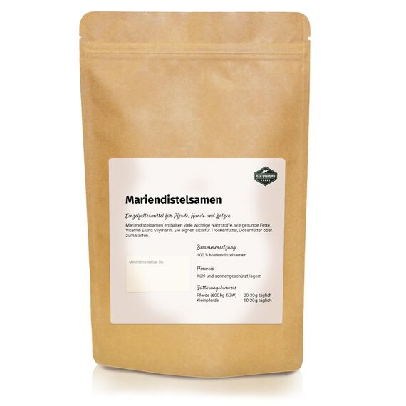 Martenbrown® Mariendistelsamen 2,5 kg für Pferde, Hunde & Katzen - ganze Mariendistel Samen ohne Zusatzstoffe - 100% Naturprodukt