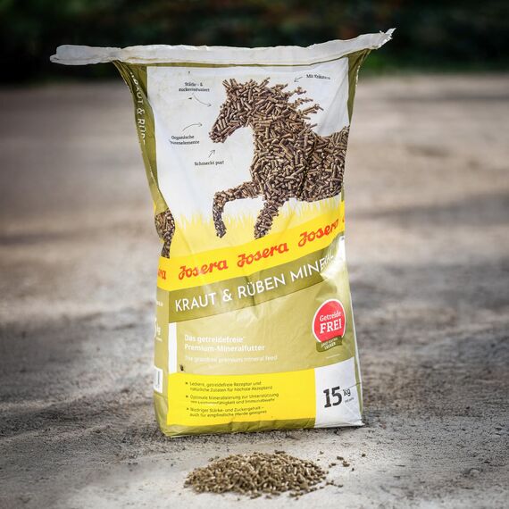 Josera Kraut und Rüben Mineral (1 x 15kg) Premium Pferdefuttergetreidefreies MineralfutterStärke- und Zuckerreduziert1er Pack