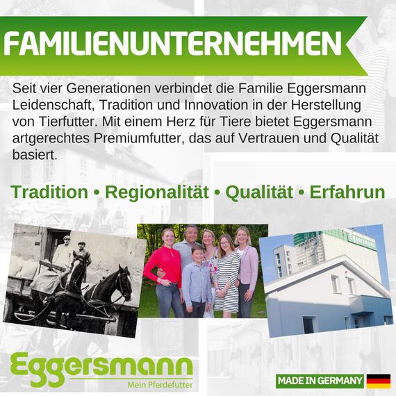 Eggersmann Natur Müsli 20 kg – Naturnahes Pferdemüsli ohne künstliche Zusatzstoffe für allergiesensible Pferde - Natürliches Eggersmann Pferdefutter