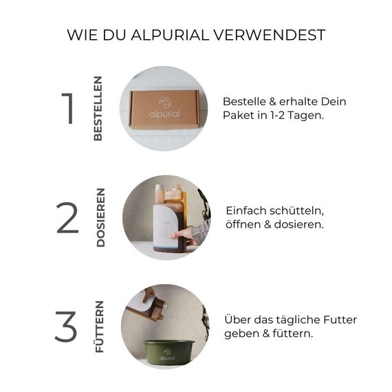 Alpurial Sehnenstark – Ergänzungsfuttermittel für Pferde – bei hoher Belastung von Sehnen & Bändern – mit MSM, Hyaluron & Kollagen – vom Tierarzt entwickelt