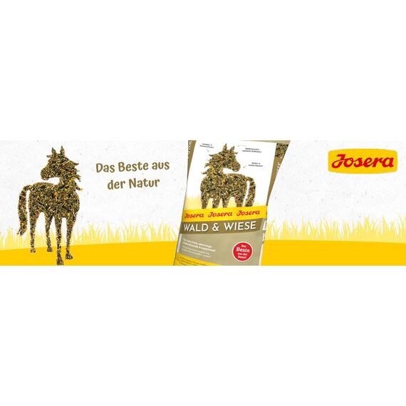 JOSERA Wald & Wiese (1 x 15 kg) | Premium Pferdefutter - das atemwegsunterstützende Kräutermüsli| haferfrei |Stärke- & zuckerreduziert | 1er Pack