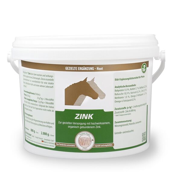 Vetripharm Zink | 2 kg | Diät-Ergänzungsfuttermittel für Pferde | Getreide- und melassefrei