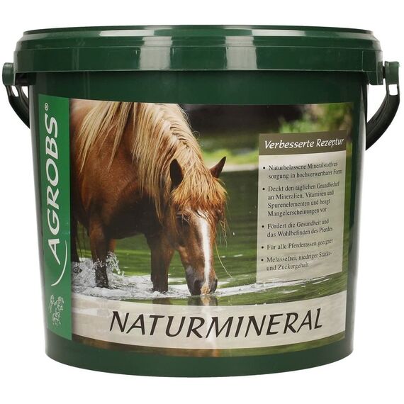 Agrobs Naturmineral | 3 kg | Ergänzungsfuttermittel für Pferde | Unterstützende hochwertige Mineralstoffversorgung für alle Pferde | ADMR-konform