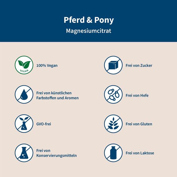 Pharmox Pferd & Pony Magnesiumcitrat (500 Gramm Pulver) - 100% aus reinem Magnesium ohne Zusätze - Hochdosiert - Ist gut für die Muskelfunktion - Für den Erhalt starker Knochen