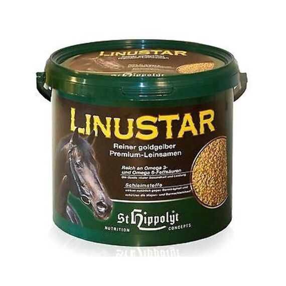 St. Hippolyt LinuStar 3kg - Tierfutter für Pferde und Ponys - Linseedsnack mit patentiertem Aufschlussverfahren - 3 kg