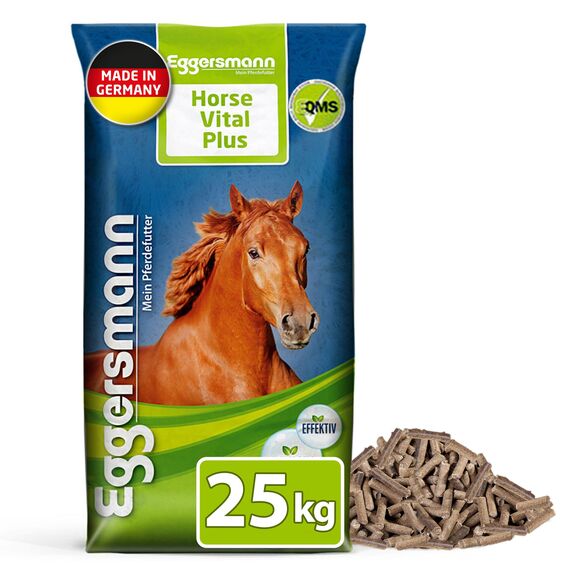 Eggersmann Mein Pferdefutter Horse Vital Plus 25 kg – Mineralfutter für Pferde Aller Art – Vitaminreiches Pferdefutter zur optimalen Rundumversorgung – Zur Ergänzung des Grundfutters