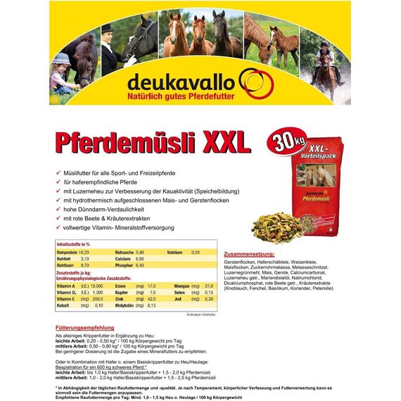 Deuka Deukavallo Pferdemüsli XXL, 30 kg