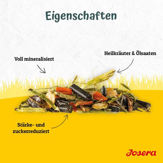 JOSERA Kraut & Rüben Struktur (1 x 15 kg) | Premium Pferdefutter | Getreidefreier Strukturmix | Stärke- & zuckerreduziert| 1er Pack