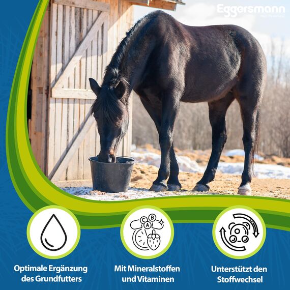 Eggersmann Mein Pferdefutter Horse Vital Plus 25 kg – Mineralfutter für Pferde Aller Art – Vitaminreiches Pferdefutter zur optimalen Rundumversorgung – Zur Ergänzung des Grundfutters