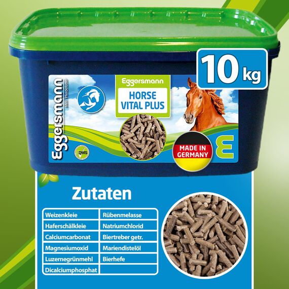 Eggersmann Mein Pferdefutter Horse Vital Plus 10 kg – Mineralfutter für Pferde Aller Art – Vitaminreiches Pferdefutter zur optimalen Rundumversorgung – Zur Ergänzung des Grundfutters