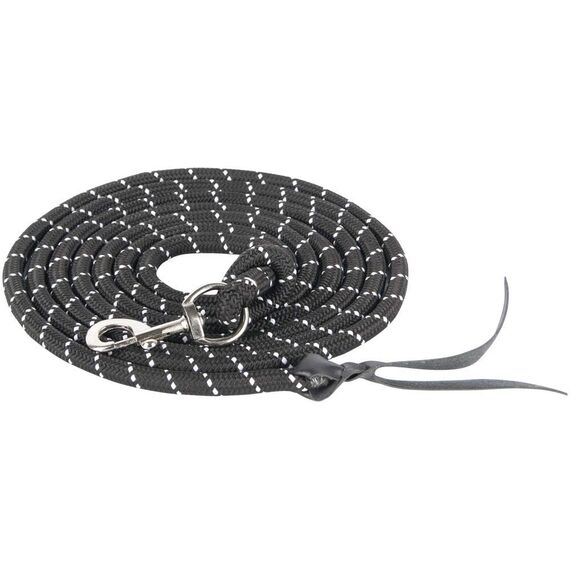 Harry's Horse Bodenarbeitsseil Strick mit Karabiner 4m, Farbe:schwarz