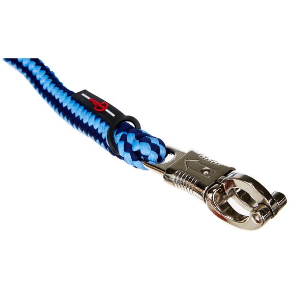 Kerbl Strick Führstrick Hippo mit Panikhaken, Hellblau/Dunkelblau, 321450