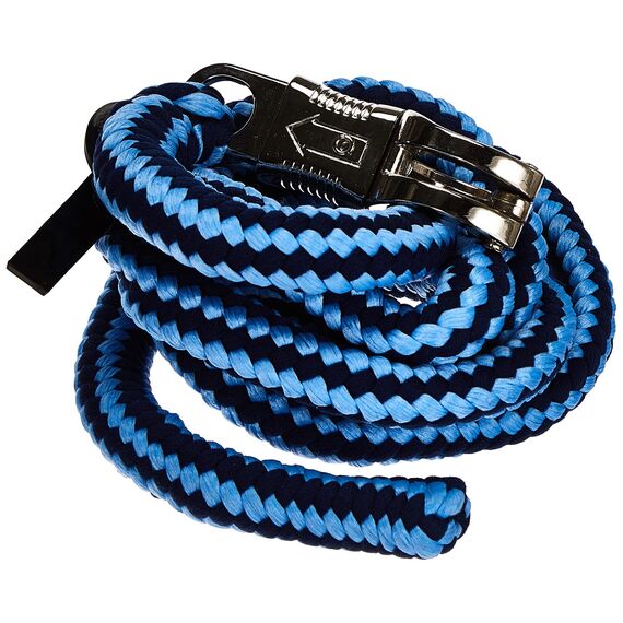Kerbl Strick Führstrick Hippo mit Panikhaken, Hellblau/Dunkelblau, 321450