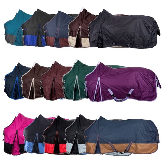 RL24 - Winterdecke 300g Füllung 600D BASICLINE dunkelblau/braun 155cm