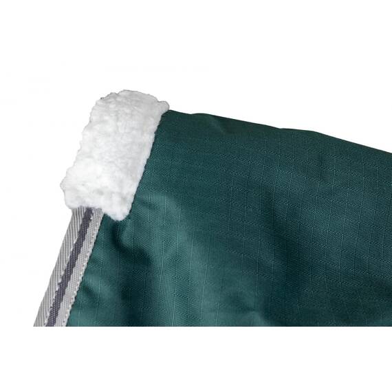 RL24 - Winterdecke Weidedecke 600D Basicline – atmungsaktive, Wind- & wasserdichte Outdoordecke mit Innenfutter & Kreuzbegurtung – Pferdedecke in Grün – 135cm (300g/m² Füllung)