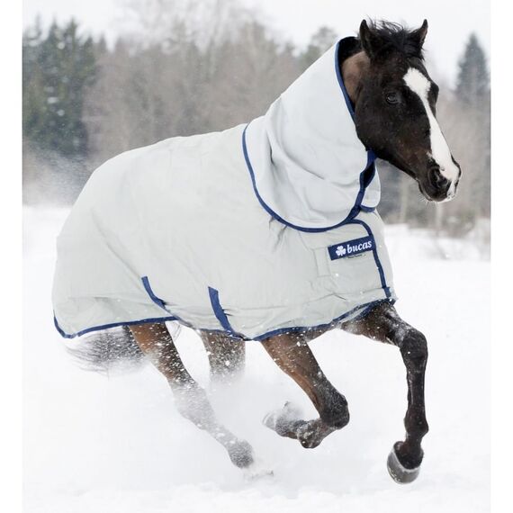 Bucas PowerTurnout Pferdedecke Light, stay-dry, 155 Silber