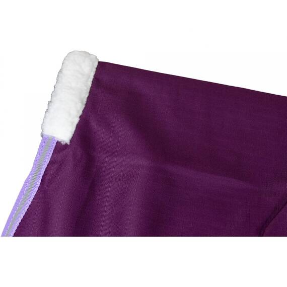 RL24 - Winterdecke Weidedecke 600D Basicline – atmungsaktive, Wind- & wasserdichte Outdoordecke mit Innenfutter & Kreuzbegurtung – Pferdedecke in Lila – 145cm (200g/m² Füllung)