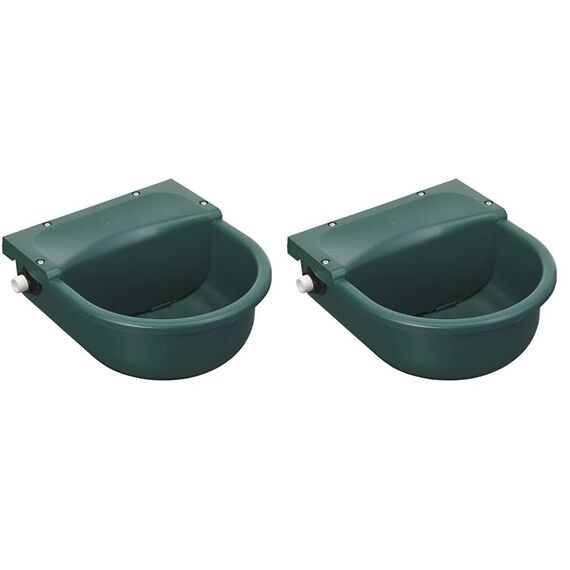 Kerbl Schwimmer-Tränkebecken S522 (inkl. Ablaufstopfen, Fassungsvermögen 3l, Wasseranschluss G 1/2“) 22522 (Packung mit 2)