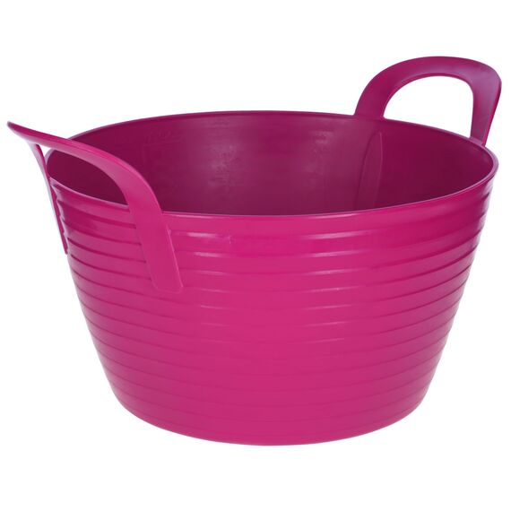 Kerbl Flexibler Trog FlexBag, Kunststoffkorb, Tasche, pink, 12 Liter, Kunststoff, geeignet als Futter-, Transport- und Putzzeugeimer, Top Seller
