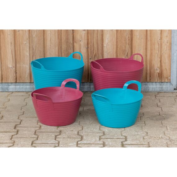 Kerbl Flexibler Trog FlexBag, Kunststoffkorb, Tasche, rosé, 28 Liter, Kunststoff, geeignet als Futter-, Transport- und Putzzeugeimer, Top Seller