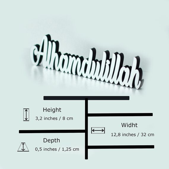 iwa concept Alhamdulillah Silber,Heimdekoration oder islamische Dekoration für Tisch oder Regale,Heimdekorationen für Ramadan-Geschenke,islamisches Ramadan-Geschenk,islamische Tischdekoration