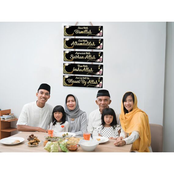 OLEEK Islamische Wandkunst, Ramadan-Dekorationen für Zuhause 2025, islamische Wanddekoration, Bismillah-Wanddekoration, Ramadan-Wanddekoration, Ramadan-Wanddekoration, Ramadan-Eid-Geschenke für
