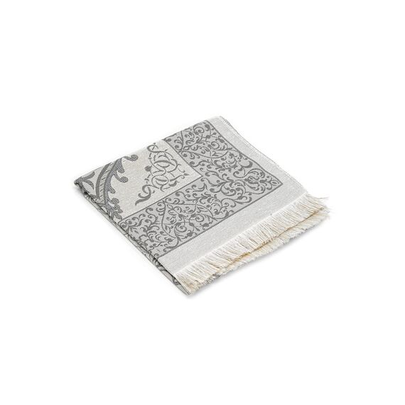 Muslimischer Gebetsteppich und Gebetsperlen Set | Janamaz | Sajadah | Islamische Geschenke Mit Eleganter Zylinderförmiger Geschenkbox | Taftstoff, Grau