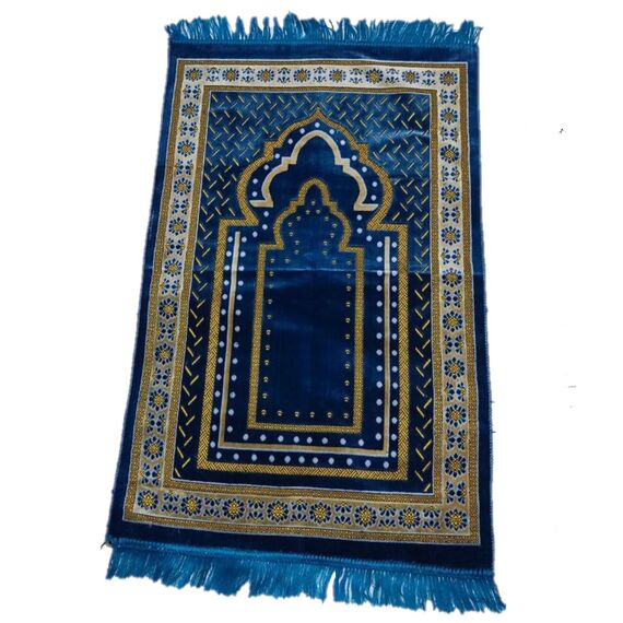 Blue Butterfly Gebetsteppich – Türkischer Teppich Janamaz Sajadah Muslim, Sajadah Sajda Teppiche Gebetsteppich - Namaz Seccade - Prayer Rug (Turquoise - Square Shapes)
