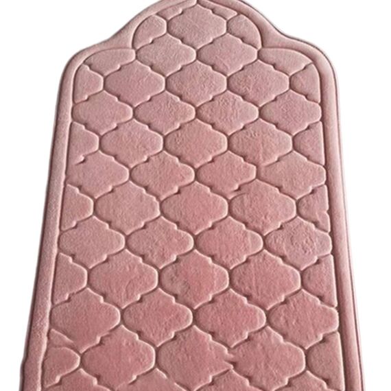 Baoblaze Traditioneller muslimischer Gebetsteppich Weich, Traditional Muslim Prayer Rug, Gebet Teppich Matte Faltbar, Carpet Soft Ramadan, Muslim Prayer Rug Carpet für Kinder Frauen Männer, ROSA