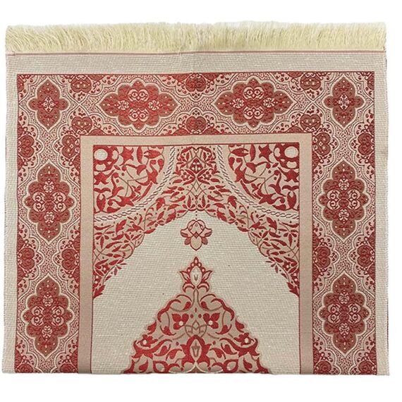 Geschenkbox -Muslimische Islamicher Geschenke mit Buchen,Gebetsteppich und Gebetskette- Seccade- Gebetsteppich-Prayer Rug- Sajadah- Islamischen-Namaz- Janamaz- Islam (Rot 1)
