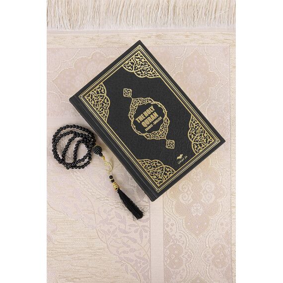 ihvan online Prayer Gift Box for Hajj and Umrah, Quran with English Translation, Prayer Rug, Beads, Deluxe Set for Ramadan & Eid Gift…