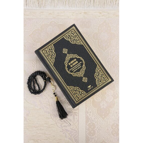 ihvan online, Gebets-Geschenkbox für Hadsch und Umrah, Gebetsteppich, Perlen, Koran mit Deutscher Übersetzung, Deluxe-Set für Ramadan- und Eid-Geschenk