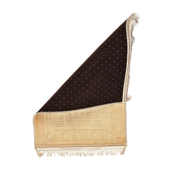 Greatfool Muslimischer Gebetsteppich - Dick und Bequem für Damen und Herren - Islam - Beige